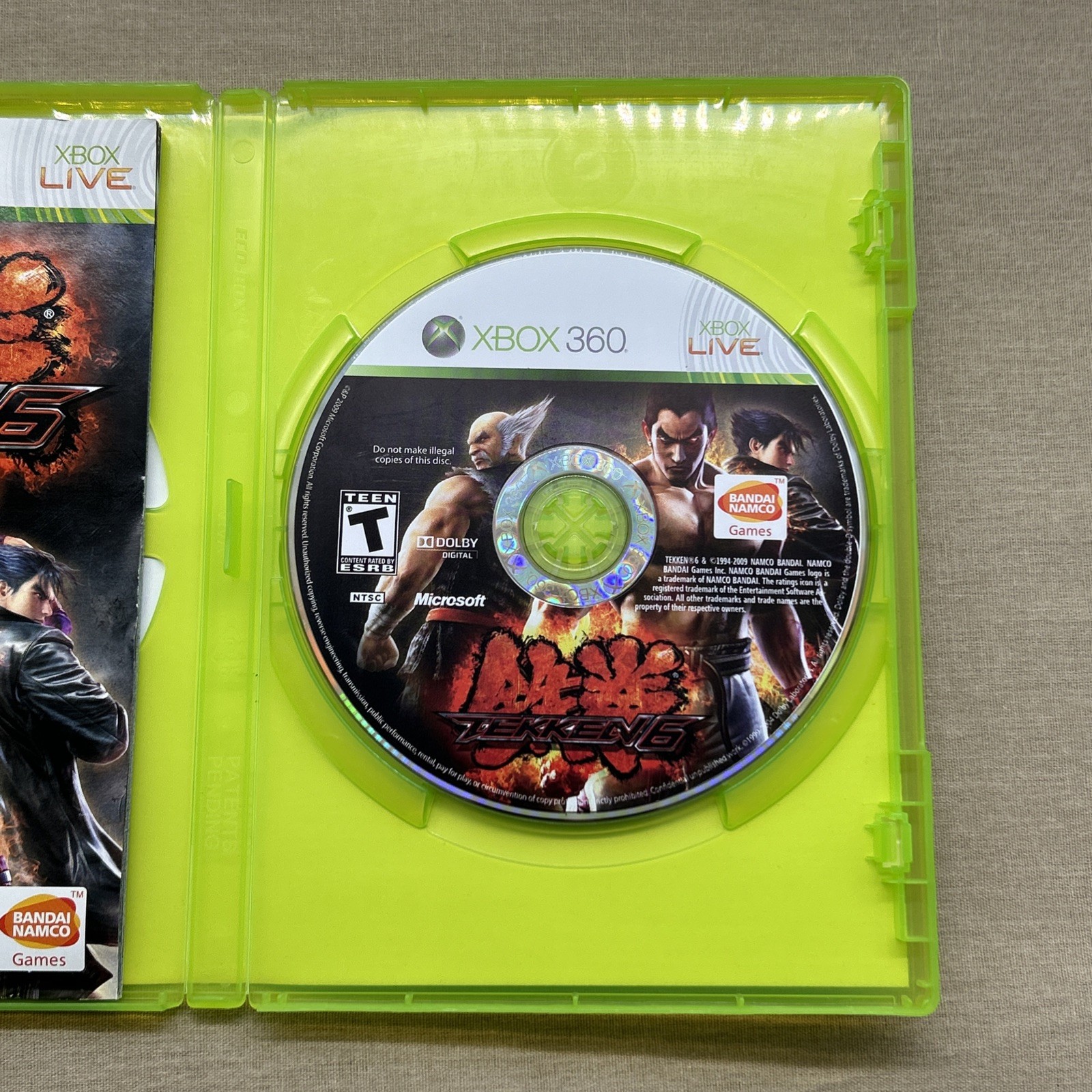 Tekken 6 (Microsoft Xbox 360 2009) Six CLEAN Complete Manual Fighting Beat Em Up
