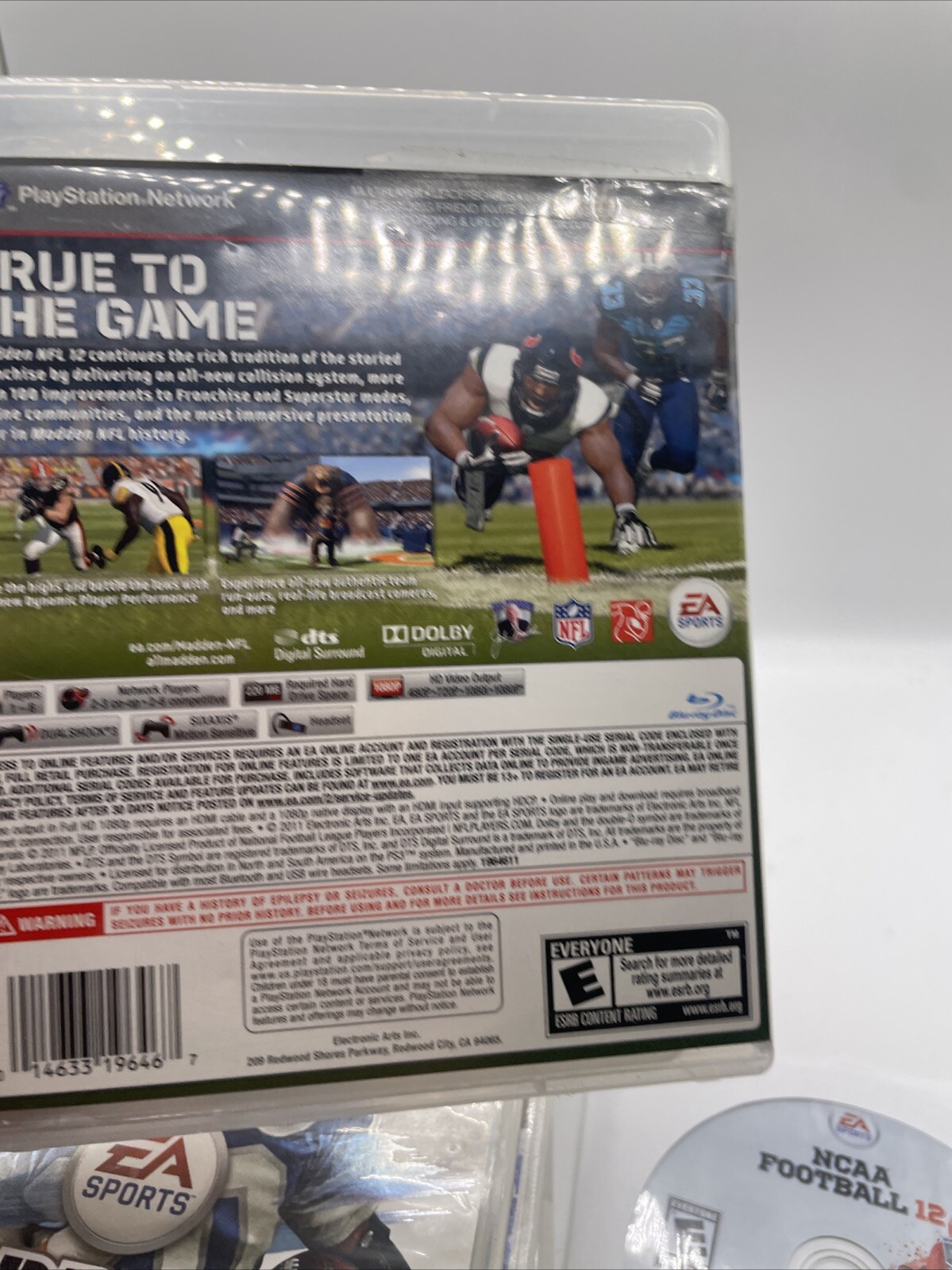 PS3 Lot Of 6- Madden 12,25/NCAA Football 10,12/Brazil Soccer 2014 & Sports Champ