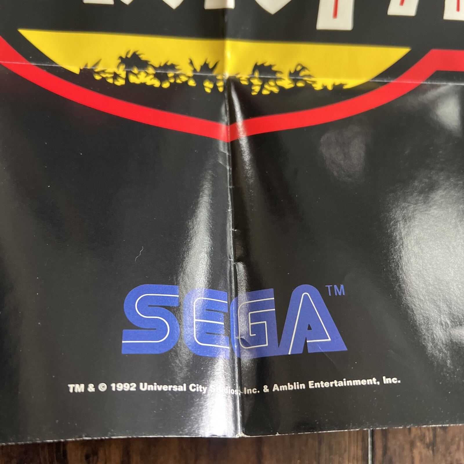 2 Jurassic Park Sega Genesis / Game Gear 1993 Fold Out Insert Poster Both GUC