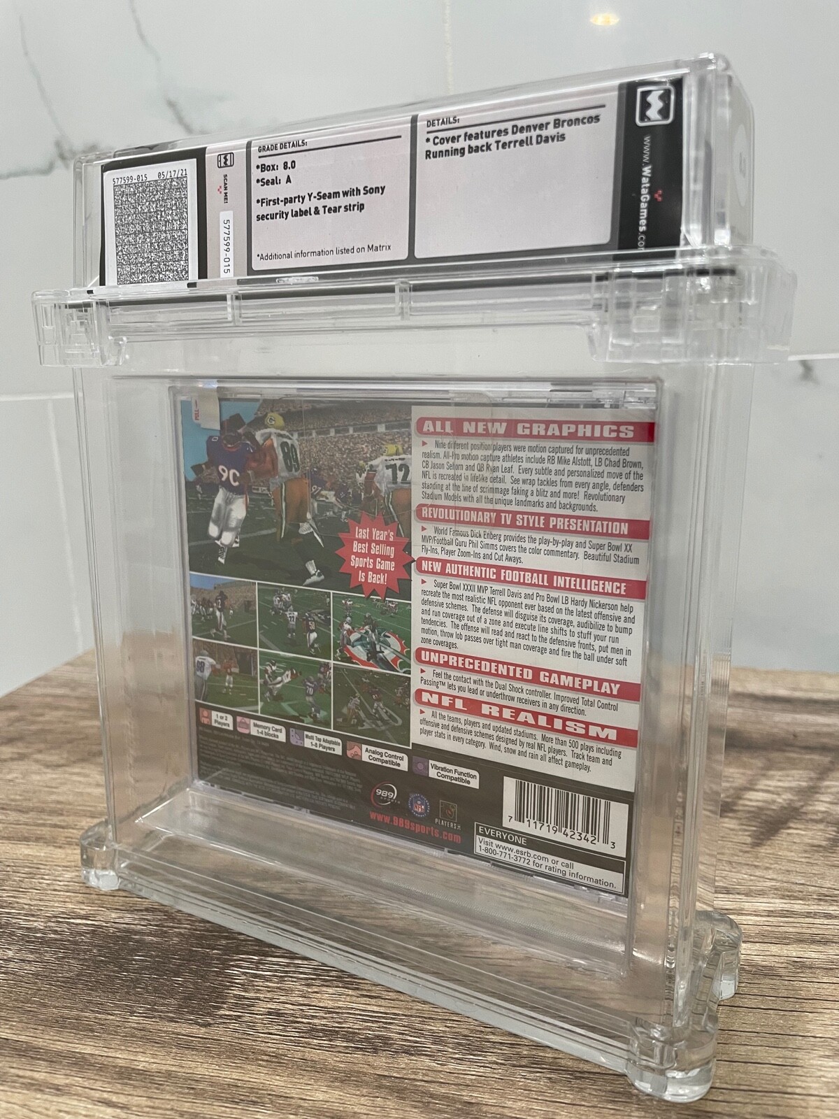 NFL GameDay ’99 Sony Playstation Factory Sealed Video Game Wata 8.0 Graded 1998
