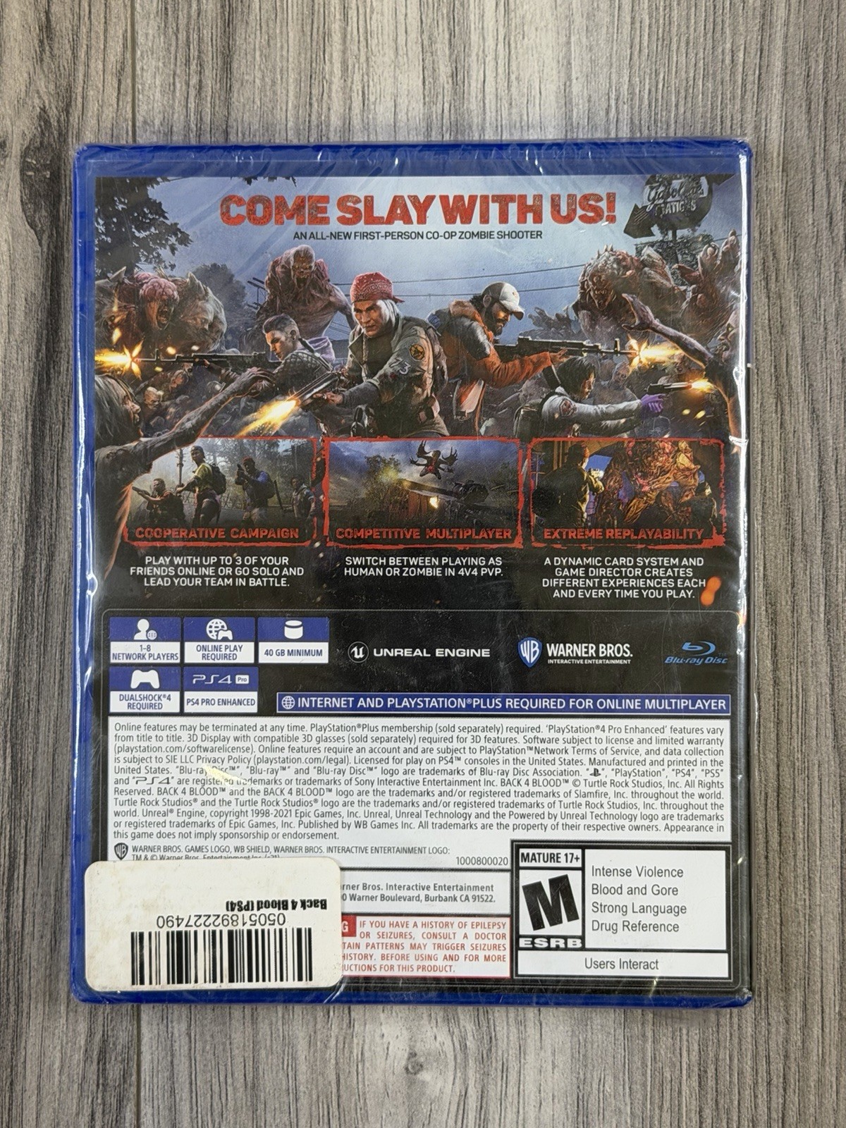 Back 4 Blood Sony PlayStation 4 PS4 Game Disc PS5 Upgrade Available Brand NEW