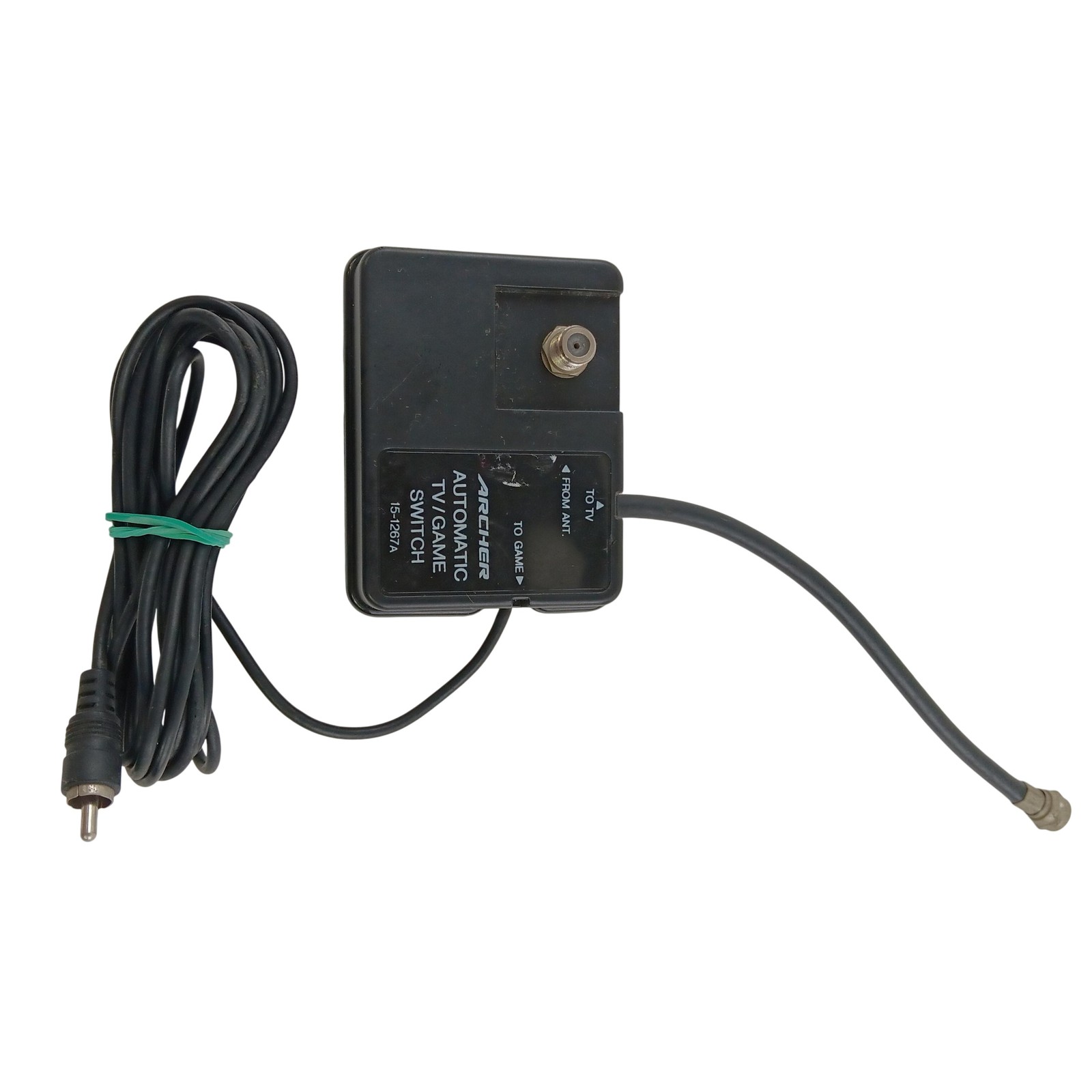 Archer Automatic TV/Game Switch RF Adapter Black 15-1267A Console Accessory