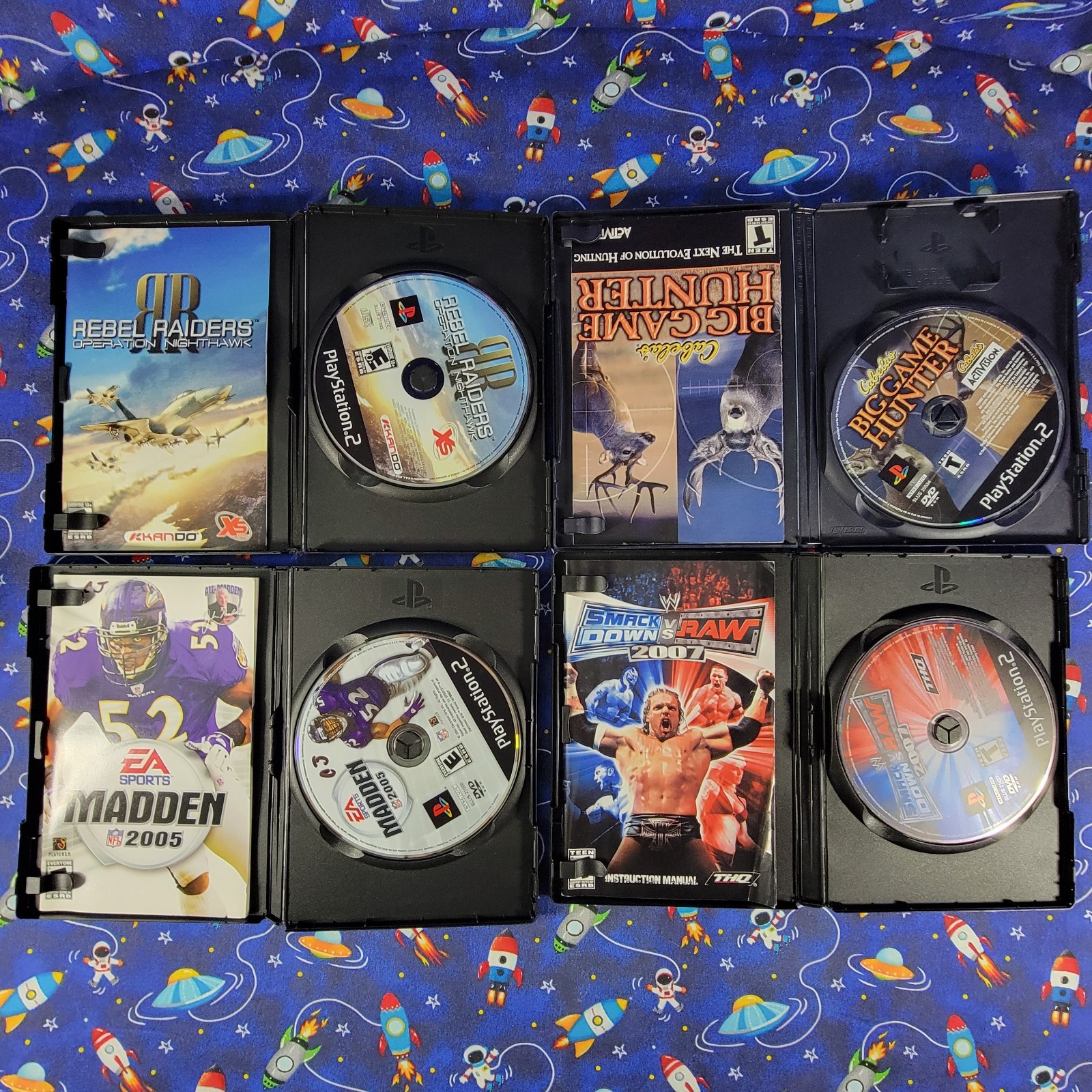 PS2 Games Lot of 9 Spider-Man 3 SmackDown vs Raw 2007 LEGO Star Wars Cars