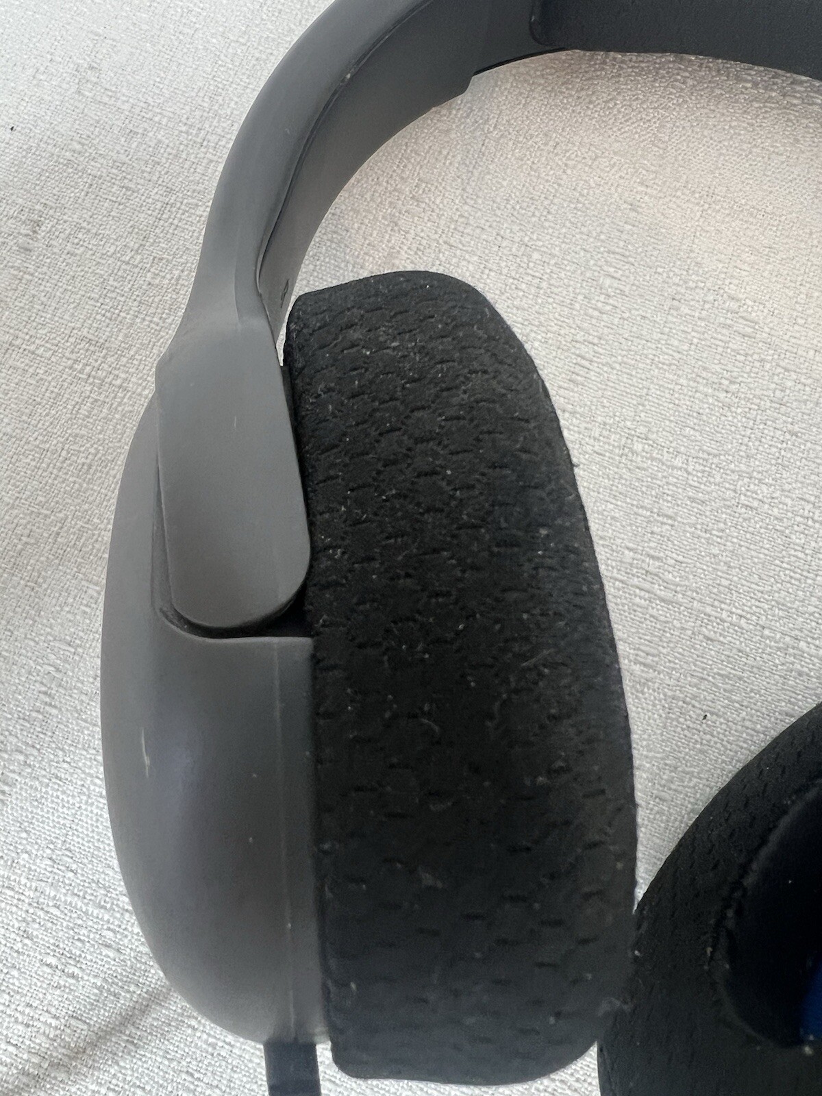 PlayStation Corded Headphones With Mic Black Grey Tested Work!