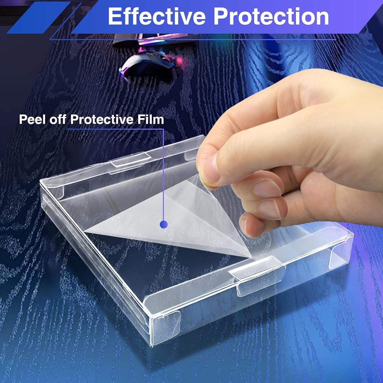10x NINTENDO NES GAME CARTRIDGE – CLEAR PROTECTIVE BOX PROTECTOR SLEEVE CASE