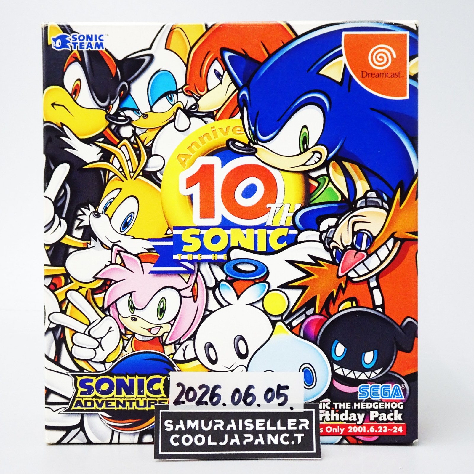 Sonic Adventure 2 Birthday Pack Limited Edition 10th ANNIVERSARY Dreamcast Japan