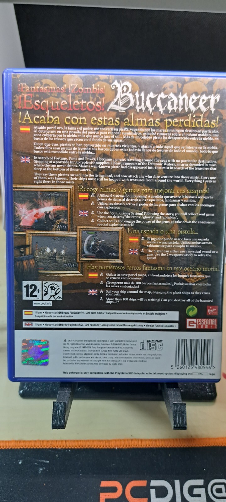 Buccaneer (Sony PlayStation 2, PS2, Essential Games) PAL English ESP CIB *READ*