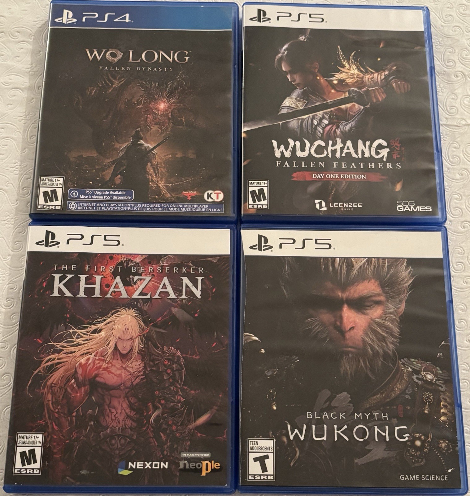 Wukong + Khazan + Wuchang + Wo Long Ps4 PlayStation 5 Ps5 *READ Case Damage*