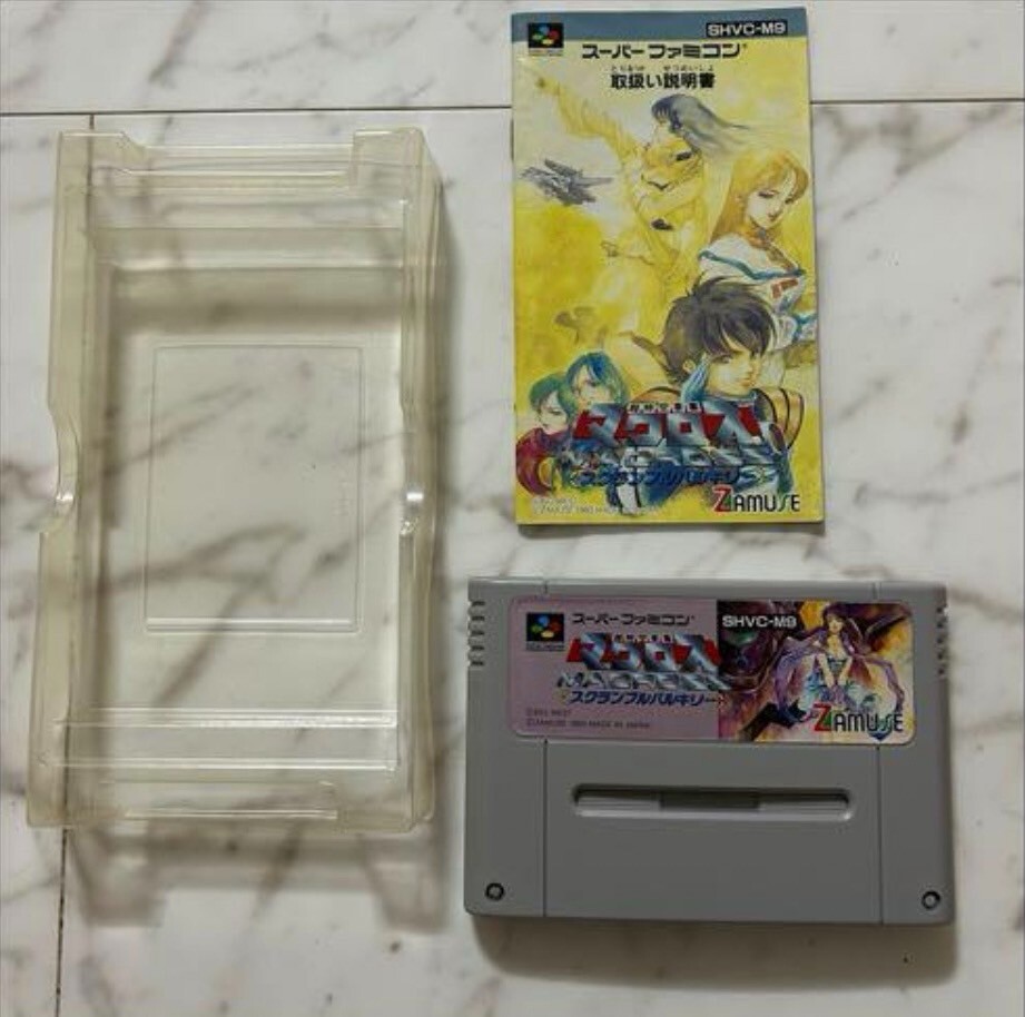 Macross Scramble Valkyrie w/box manual Nintendo Super Famicom SFC USED From JP