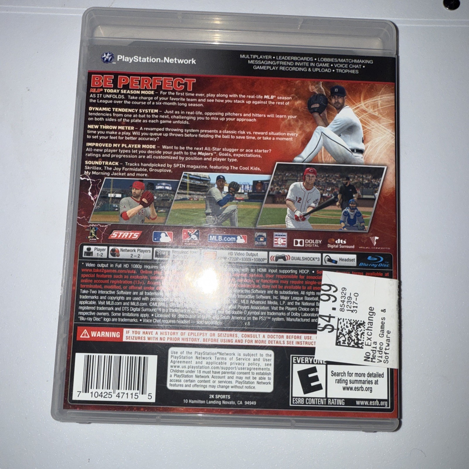 Major League Baseball 2K12 (Sony PlayStation 3, 2012)