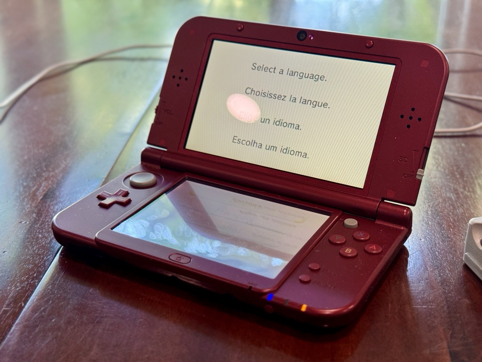 Nintendo New 3DS XL Red Handheld System w/ AC Adapter, Wi-Fi, 4GB, North America