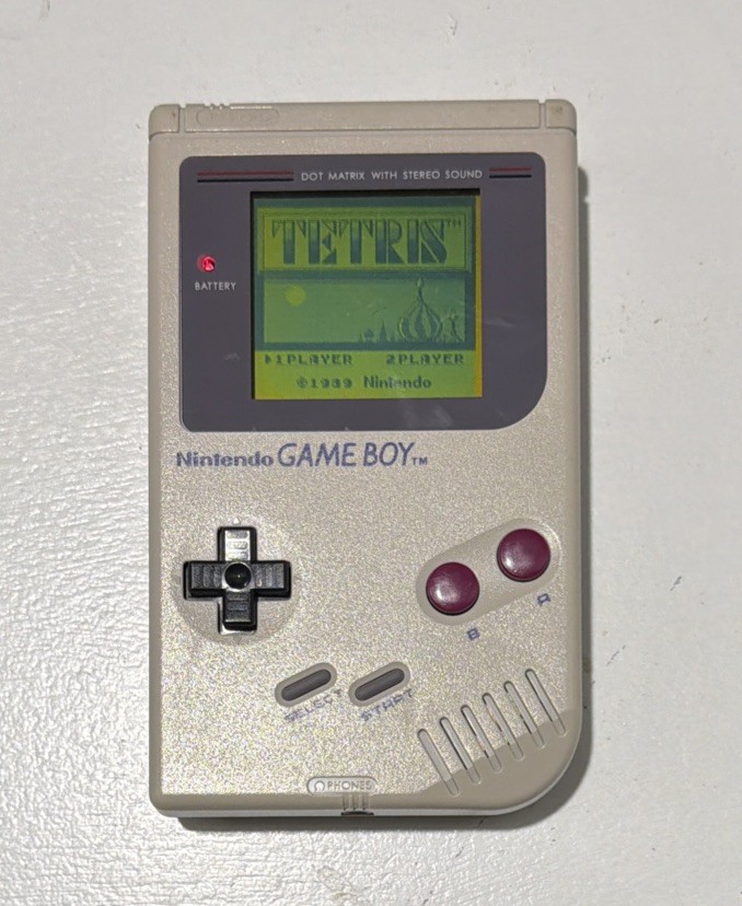 Nintendo Game Boy Handheld System Gray Original, Cleaned
