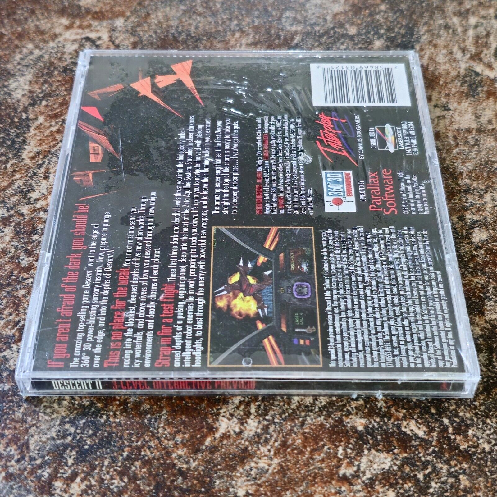 Descent II: 3 Level Interactive Preview, 1996, Jewel Case, New & Sealed