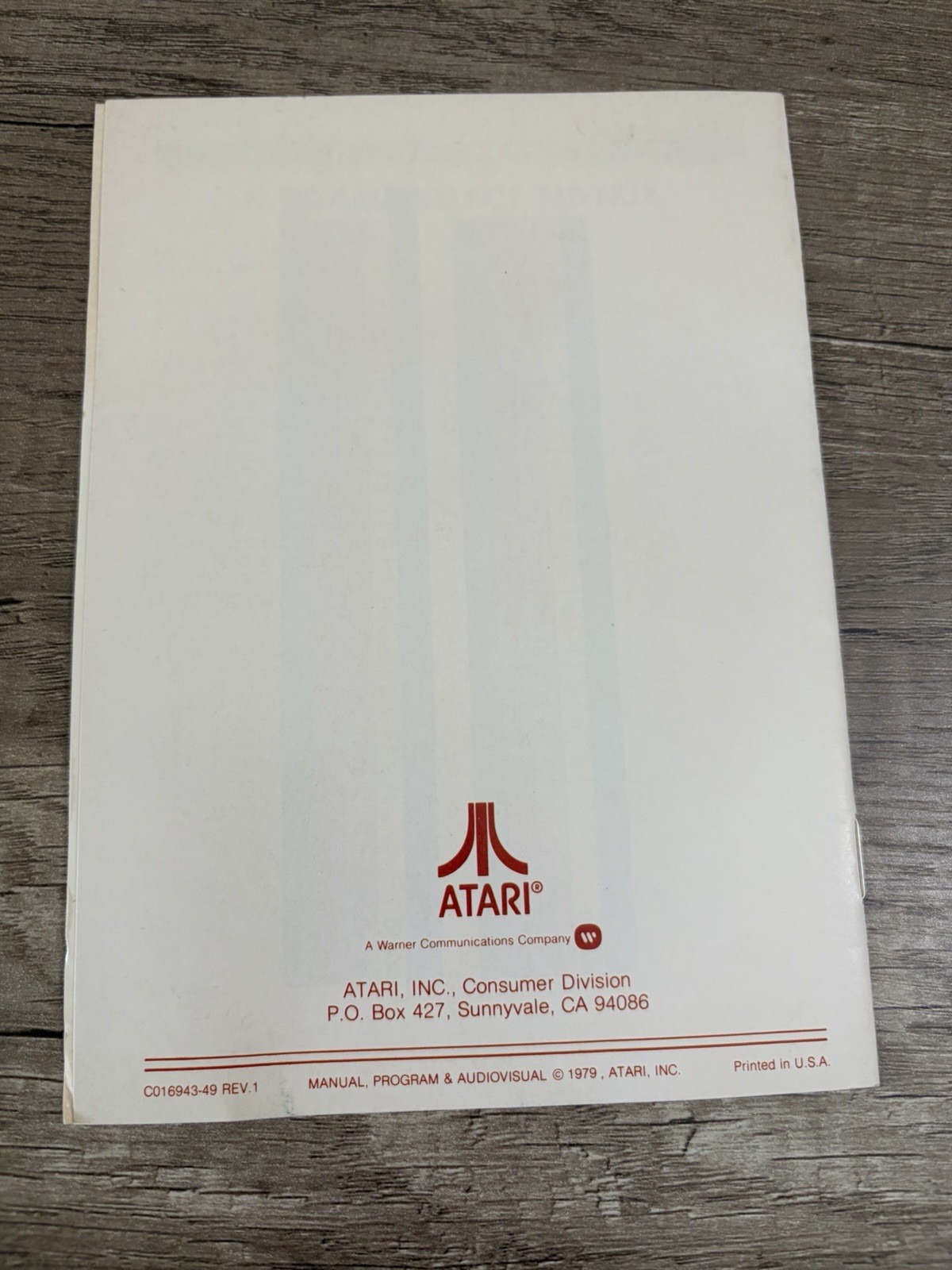 Asteroids (Atari 2600, 1981) Video Game Cartridge and Manual Instruction Booklet