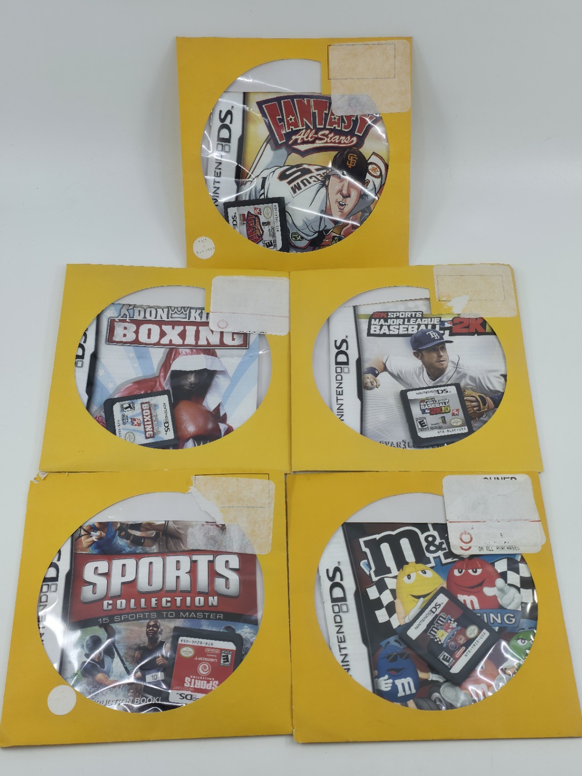 Nintendo DS Game Lot X5 Boxing M&M Racing MLB 2K10 Fantasy ALL Stars Sports