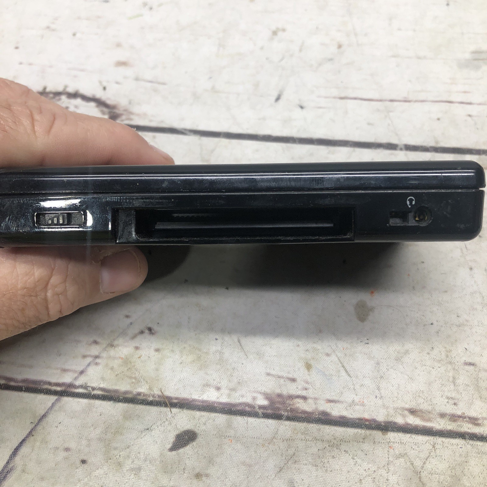 Nintendo DS Lite Black Console. Tested Works-No Charger,Stylus, Or Battery Cover