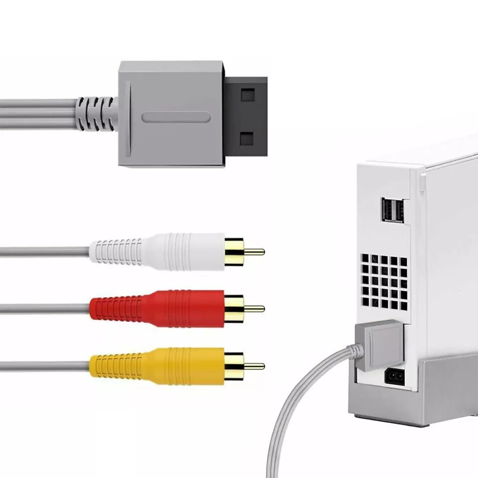 6FT Audio Video AV Composite 3 RCA Cable for Nintendo Wii / Wii U