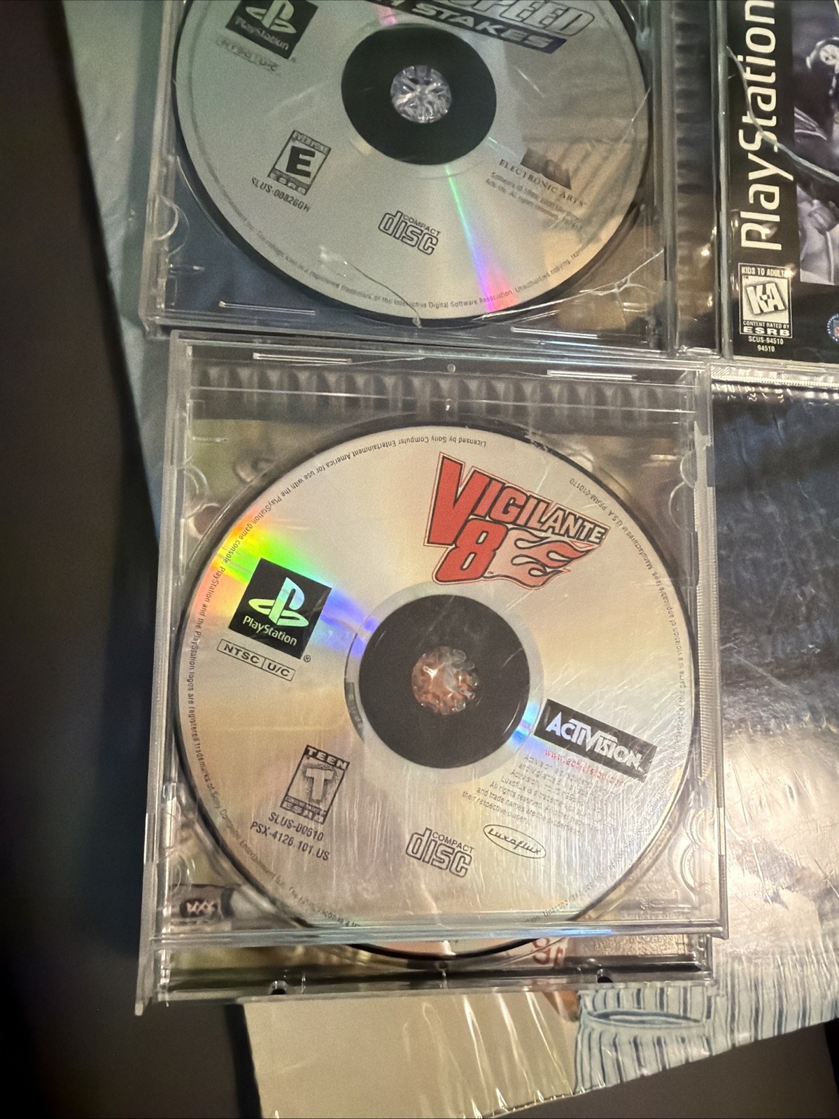 Lot Of 3 Vintage PS1 Games Vigilante 8, Need For Speed, Game day 97 Untested