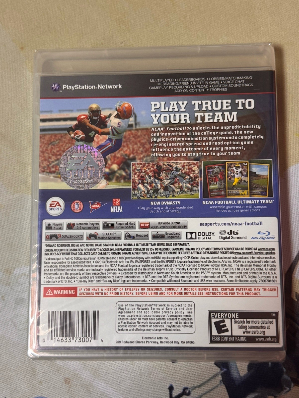 NCAA Football 14 (PlayStation 3, 2013) BRAND NEW SEALED