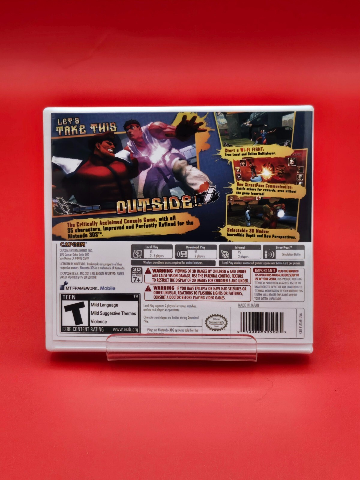 Street Fighter (Nintendo 3DS, 2011) CIB