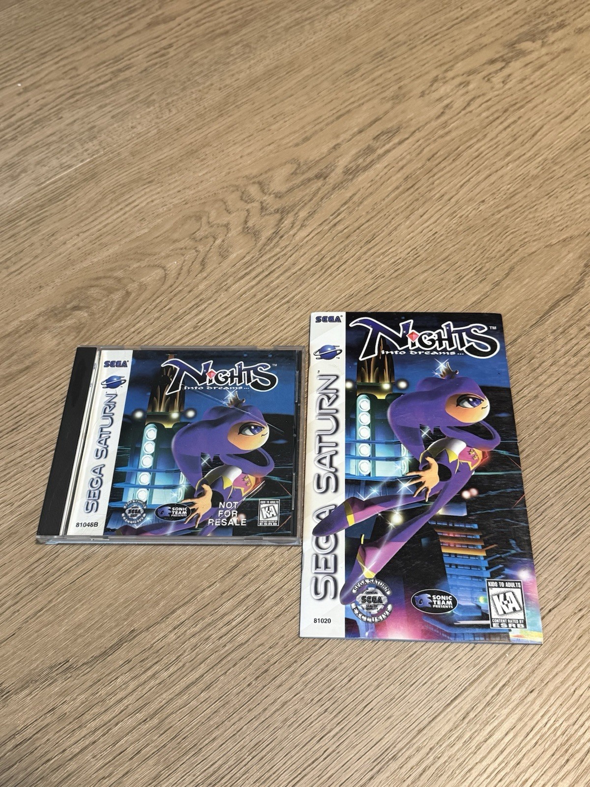 Nights Into Dreams – Sega Saturn (Not for Resale Version) US With Manual Tested