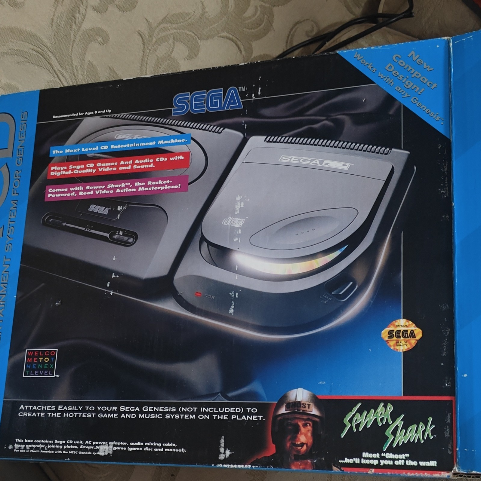 SEGA Sega CD CD-ROM System for Sega Genesis MK-4101 CD Player w/ Box