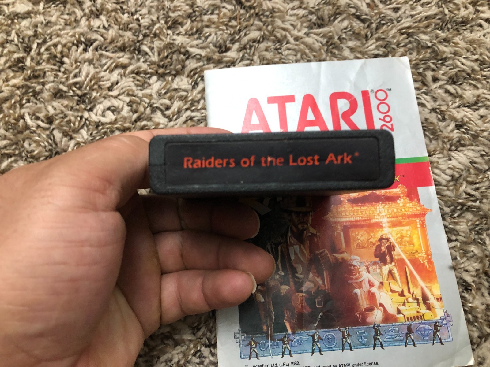 Raiders of the Lost Ark (Atari 2600, 1982) Cartridge & Manual Only Tested (DIEA)