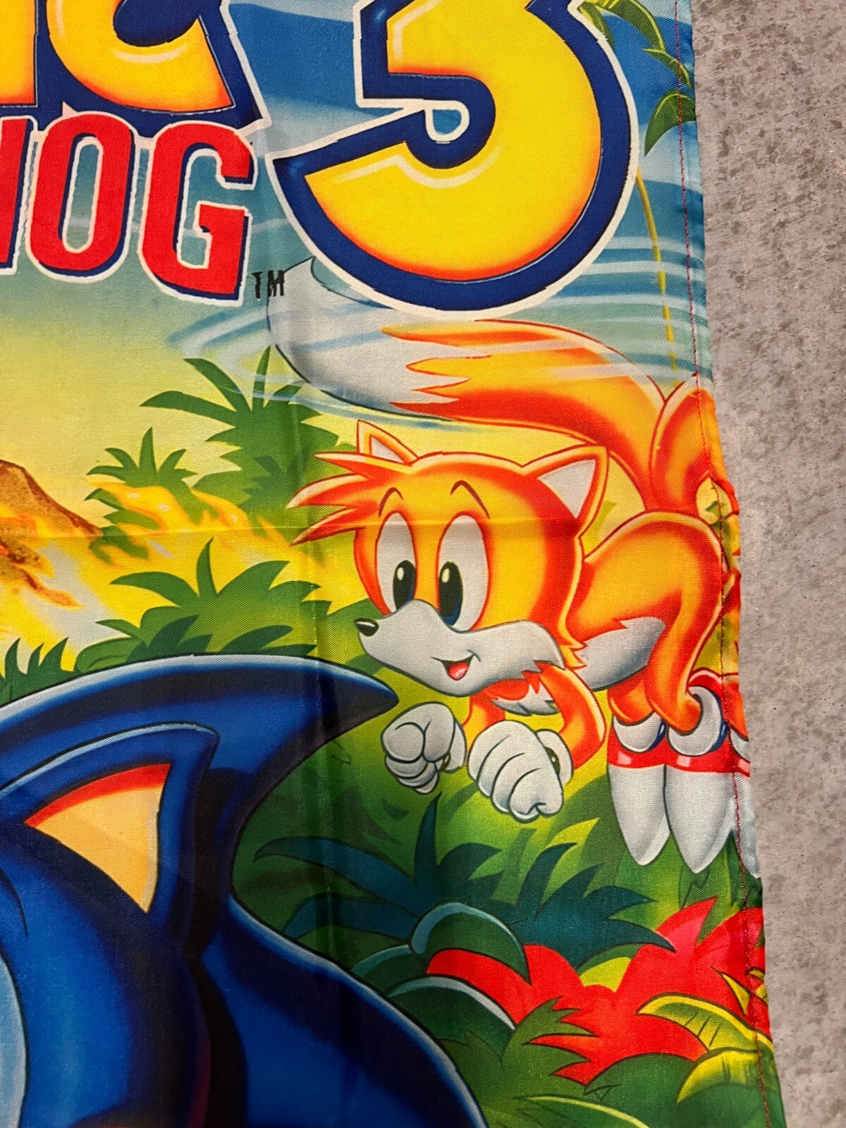 Sonic The Hedgehog 3 Custom Wall Flag Banner Tapestry 2 x 3 Ft, Sega Genesis