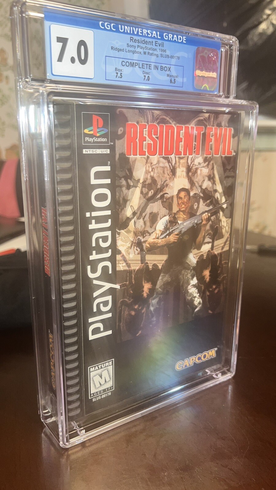 Resident Evil Sony PlayStation PS1 Longbox CIB Complete WATA 7.0Box 🔥🔥🔥