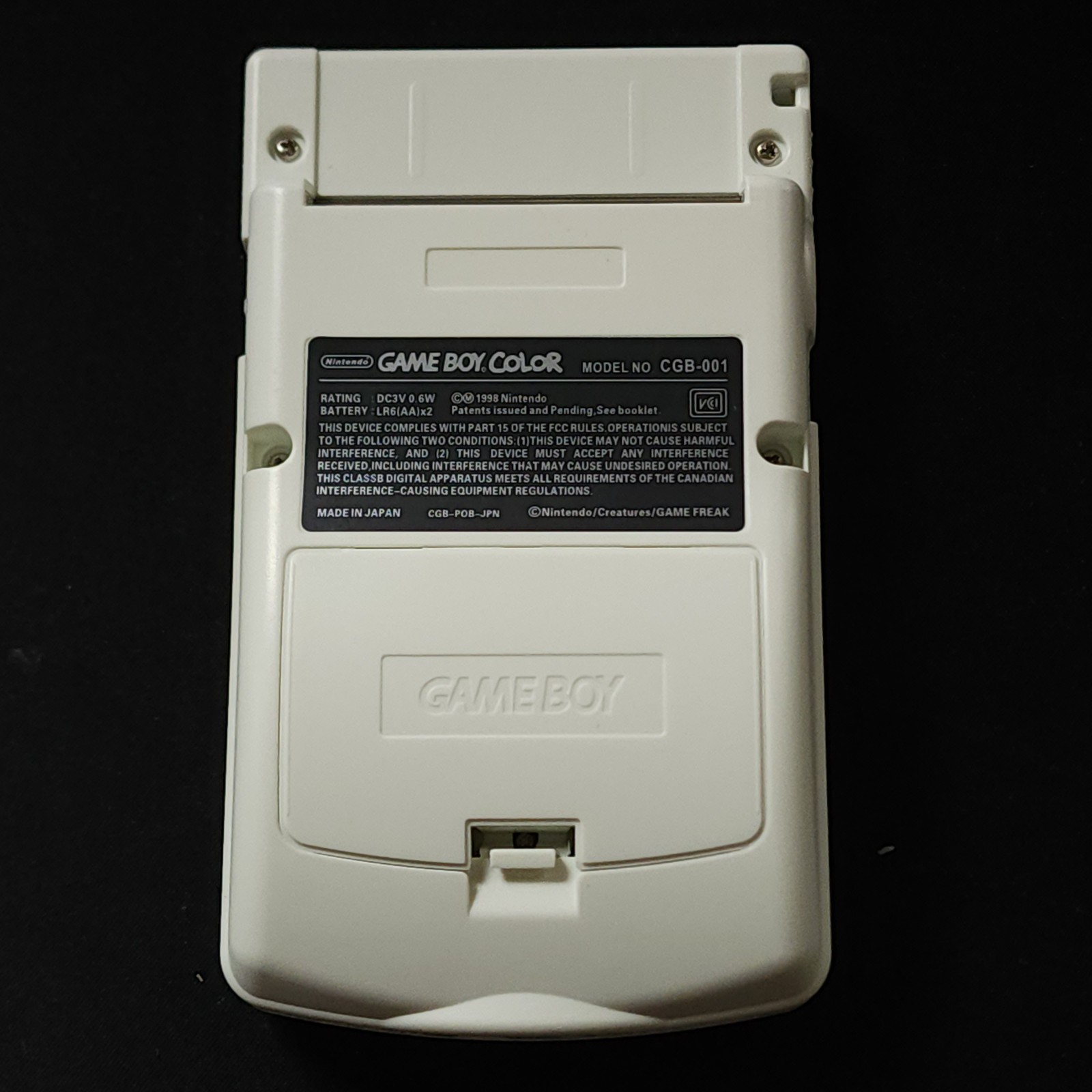 GameBoy Color GBC White Backlit OLED Screen, Color Changing Buttons/Logo