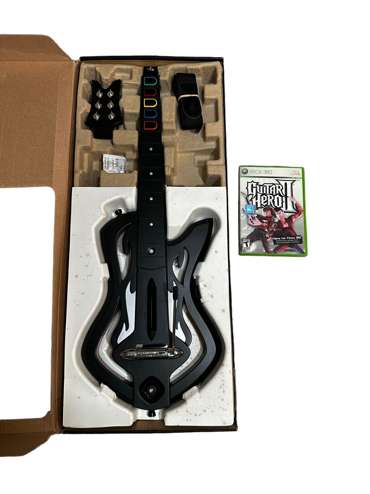 Guitar Hero Warriors of Rock Wireless Guitar (Xbox 360) W Guitar Hero 2 Game