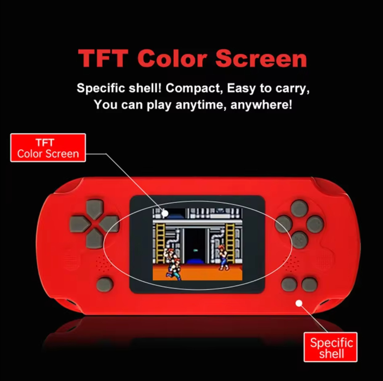GAMINJA GC31 Retro Mini Handheld Video Game Console Portable TFT Color Screen