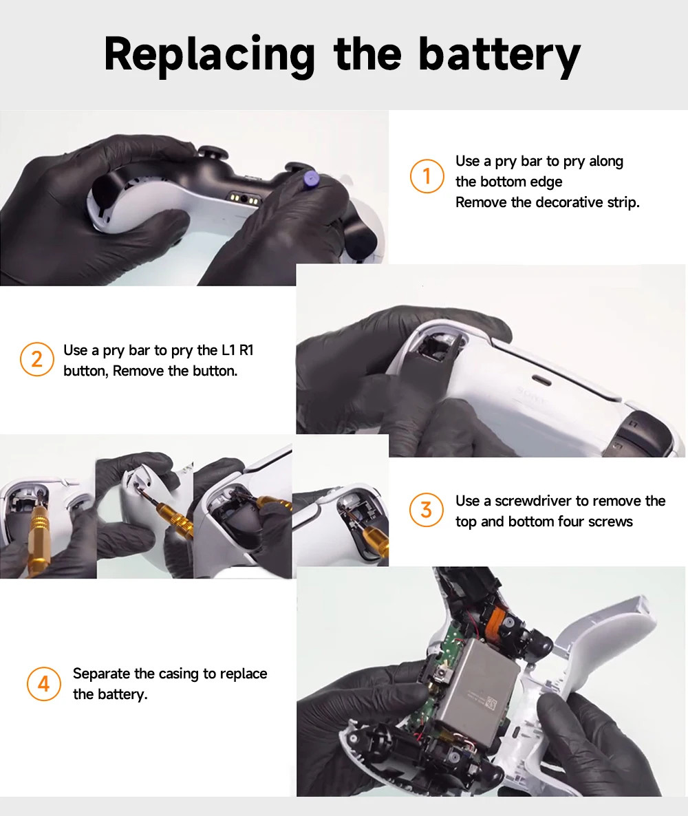 4000mAh PS 5 Wireless Controller Battery Dualsense LIP1708 CFI-ZCT1W CFI-ZCT1J