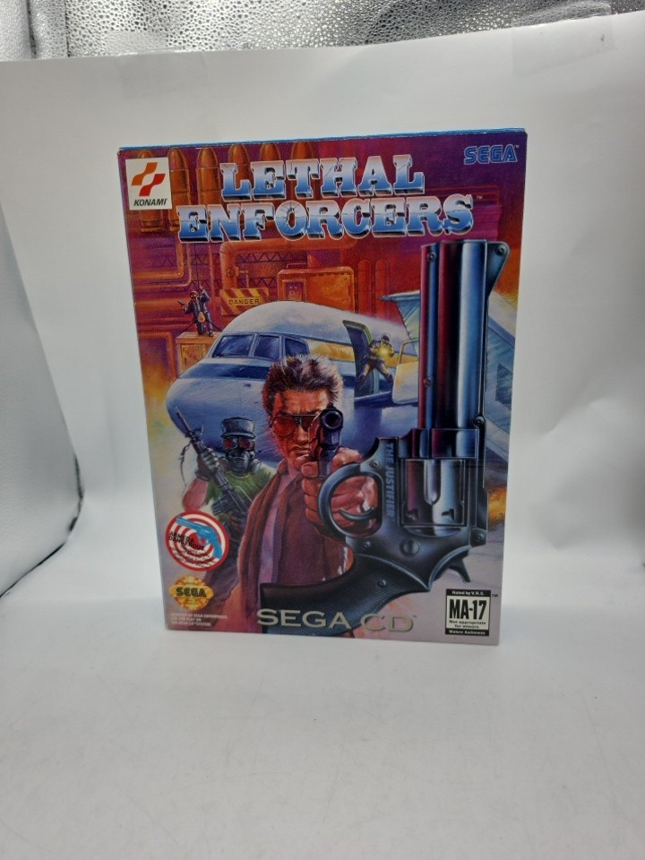 Lethal Enforcers (Sega CD, 1993) NEW IN OPEN BOX Complete Rare Shooter Game Mint