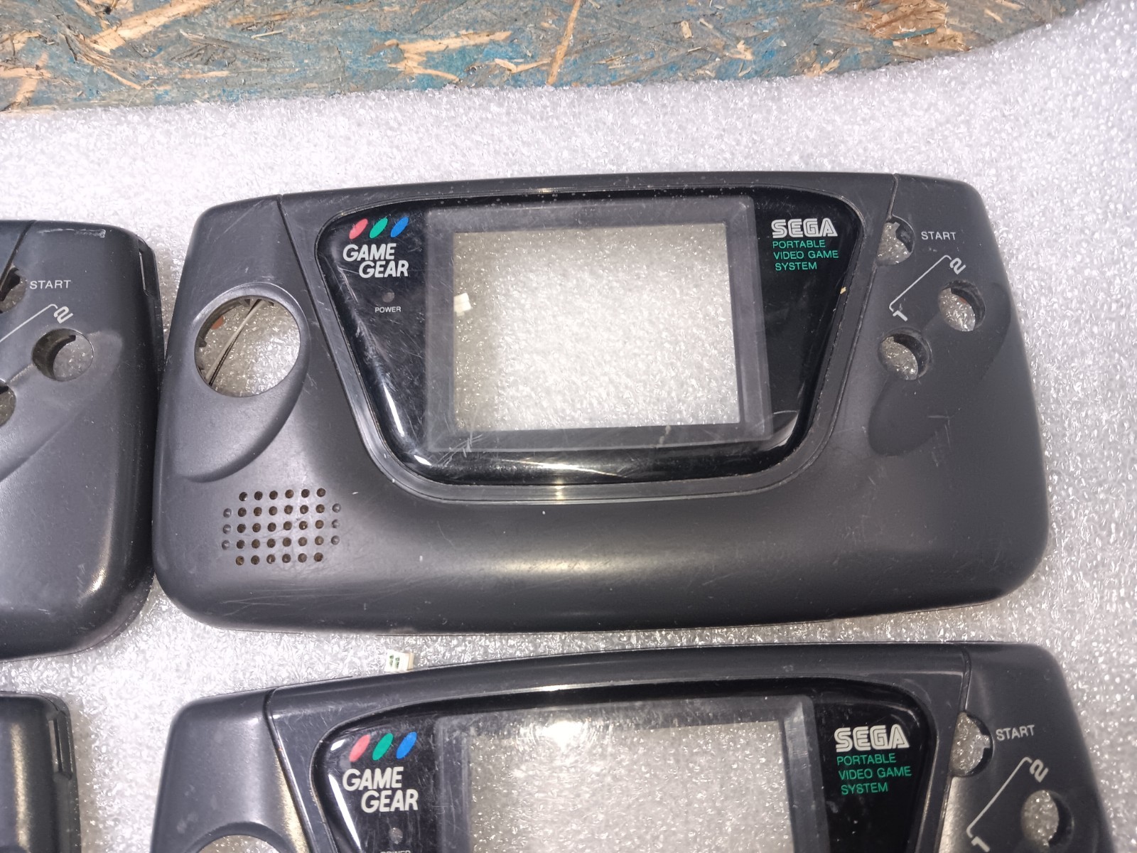 SEGA Game Gear 2110 EXACT EMPTY Front Panel w/Glass Scratches X6 ONLY-INTACT-SEE