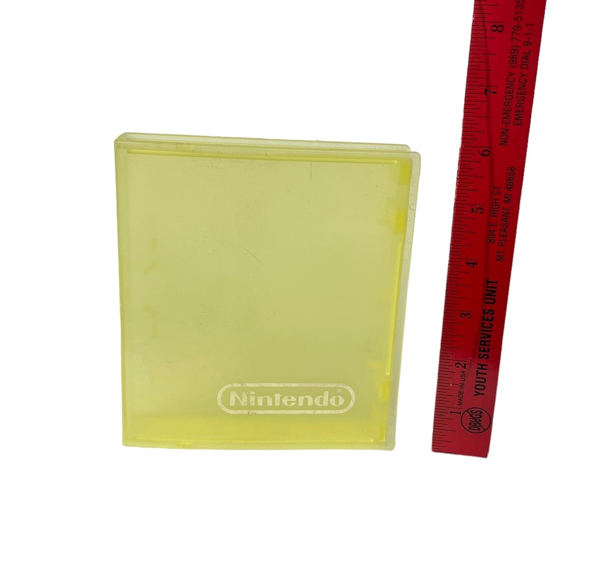 Lot of 2 Vintage Nintendo NES Yellow & Blue Plastic Clear OEM Clamshell Case