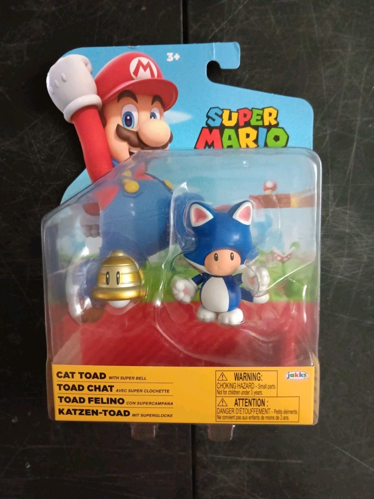 *FREE SHIP* 4″ CAT LUIGI TOAD SUPER MARIO World of Nintendo 3-PK Jakks Pacific