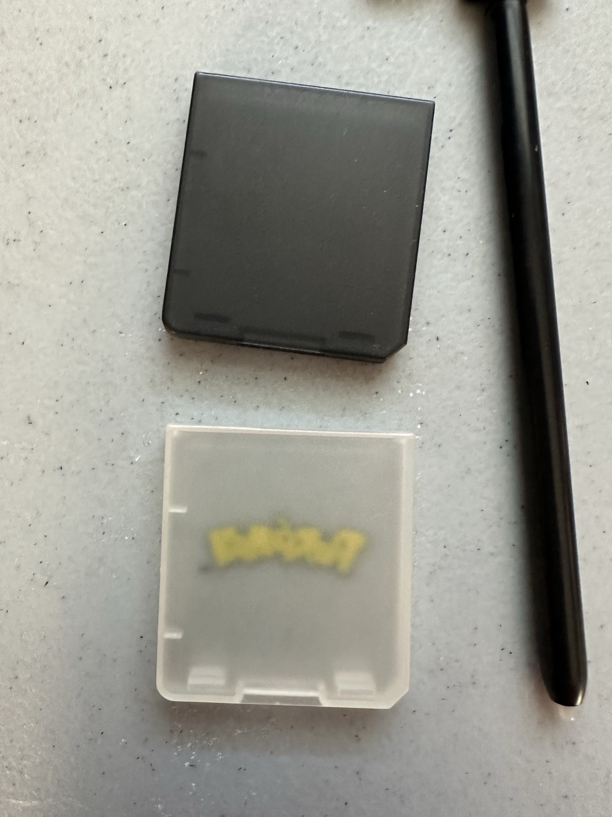 2011 Pokemon Black And White Nintendo DS Styluses, Cases And Cleaning Cloth Used