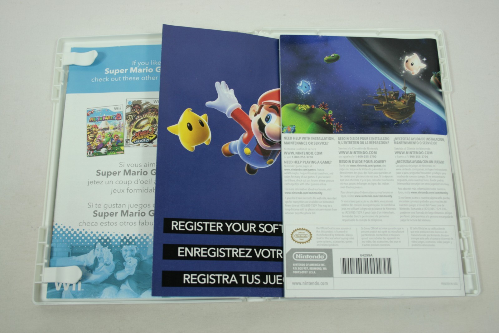 Super Mario Galaxy Wii CIB Game Nintendo Wii 2007 1st Print Compete Manual Reg B