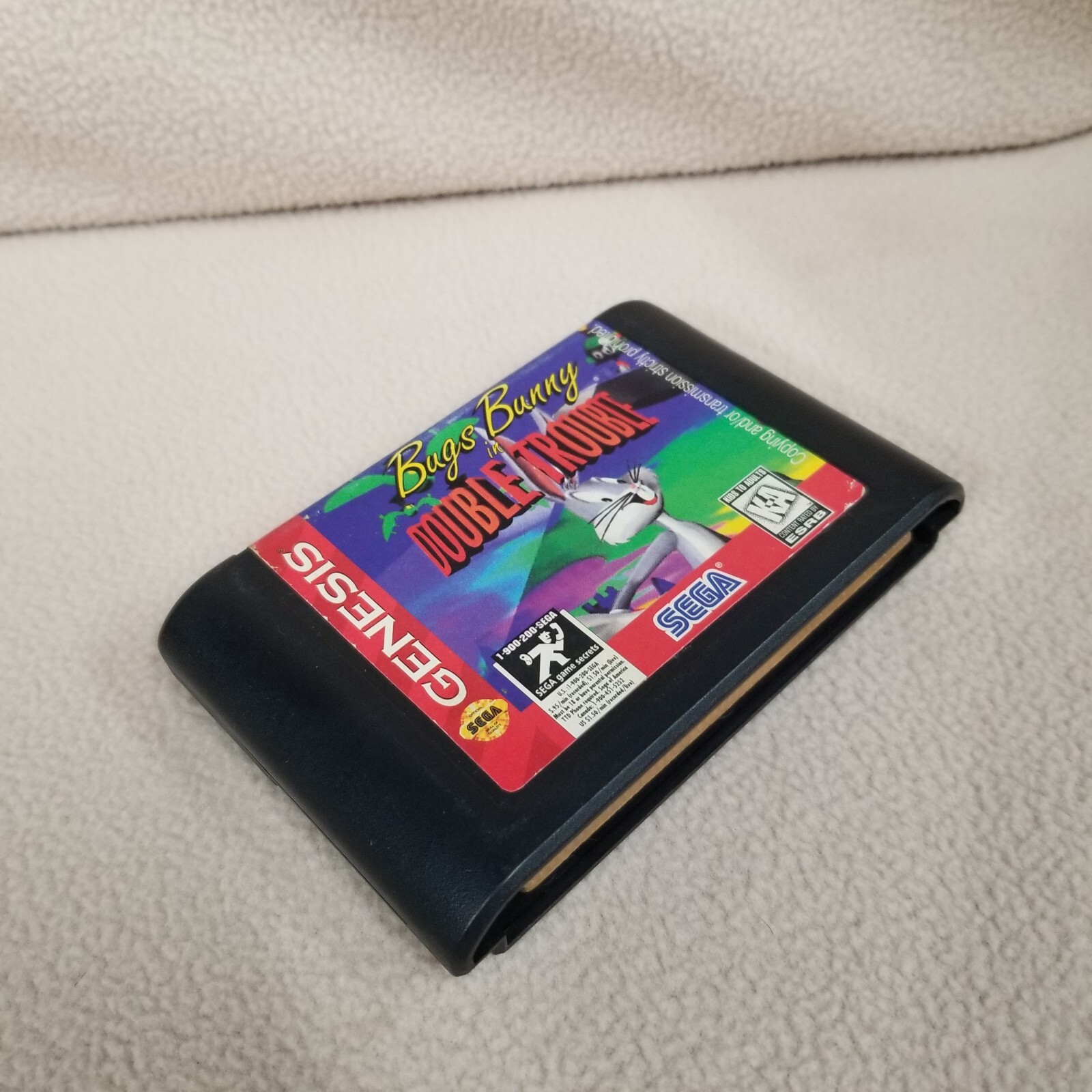 SEGA Genesis Bugs Bunny In Double Trouble Game Cartilage ONLY Contacts Cleaned!