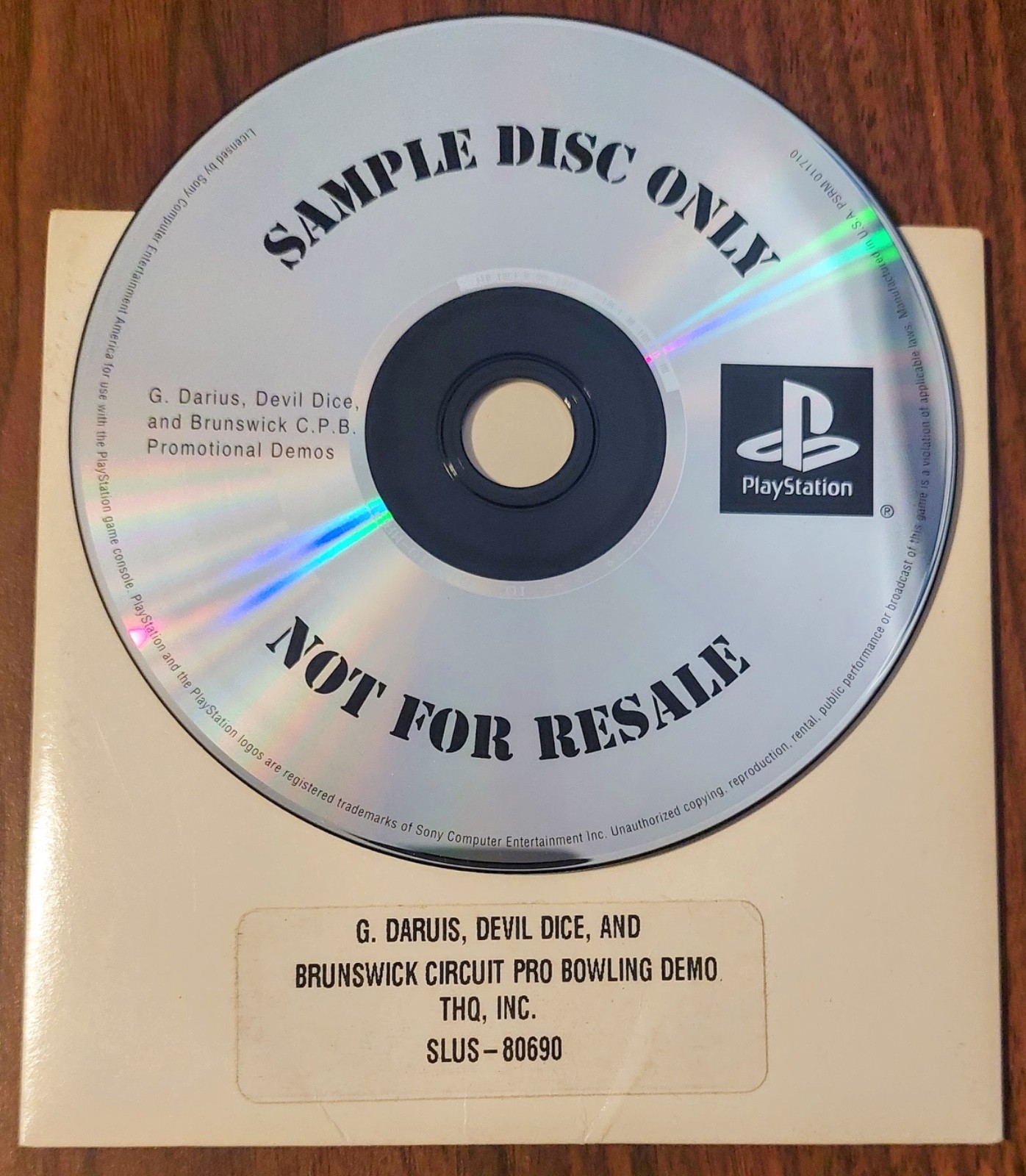 THQ Demo CD (Playstation) – G Darius, Devil Dice, Brunswick Circuit Pro Bowling