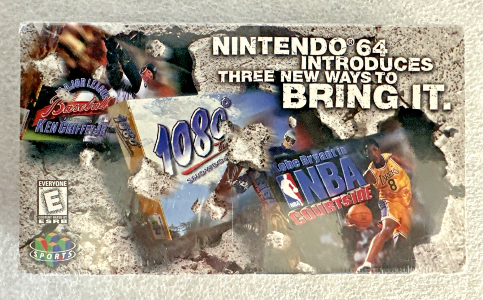 Nintendo 64 Sports Game Promo VHS Kobe Bryant NBA MLB Ken Griffey Jr. NEW SEALED