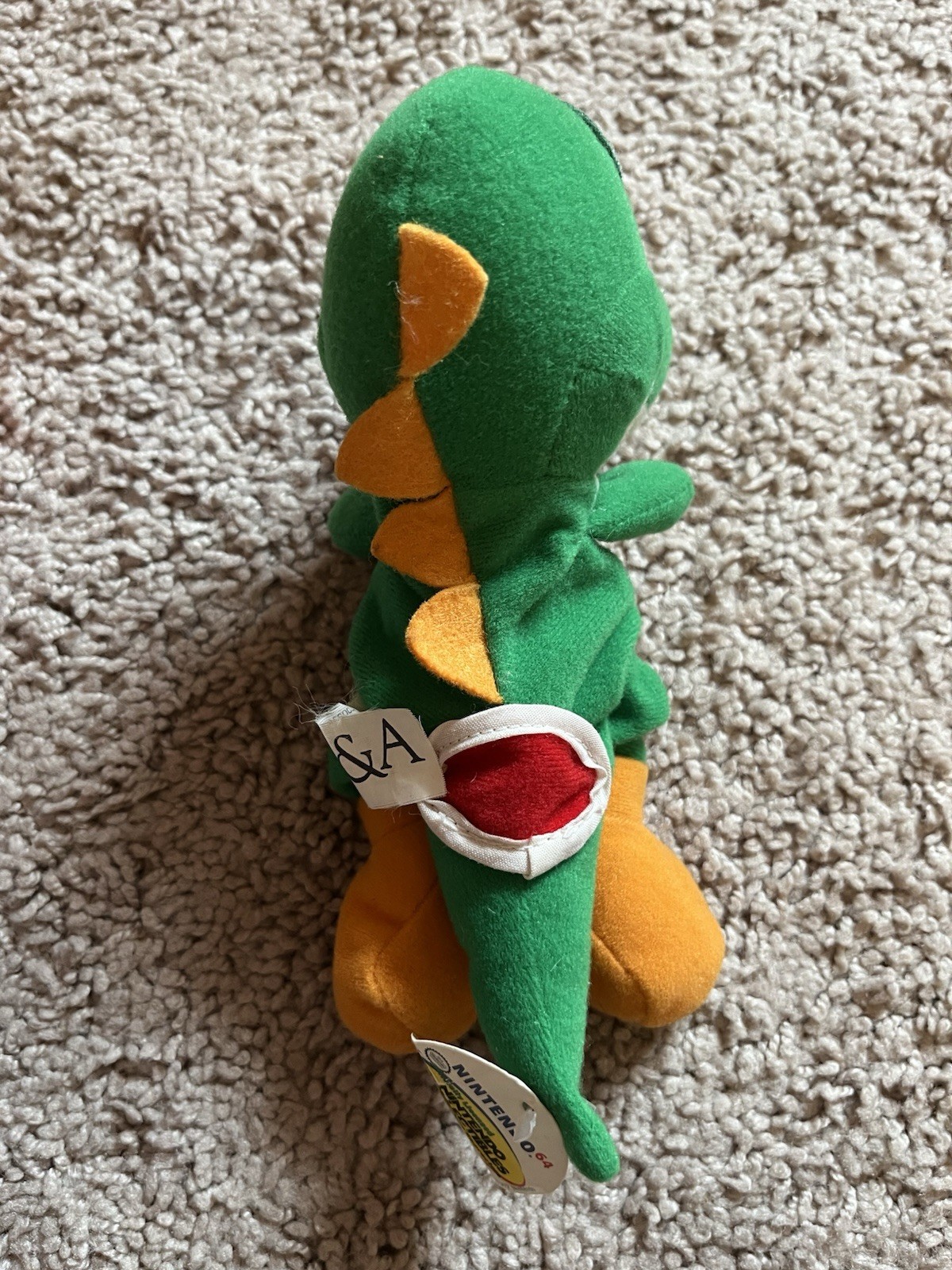 Lot of 4 Yoshi 1997 BD&A Nintendo 64 Plush w/ Tags On 3 Of Them Vintage