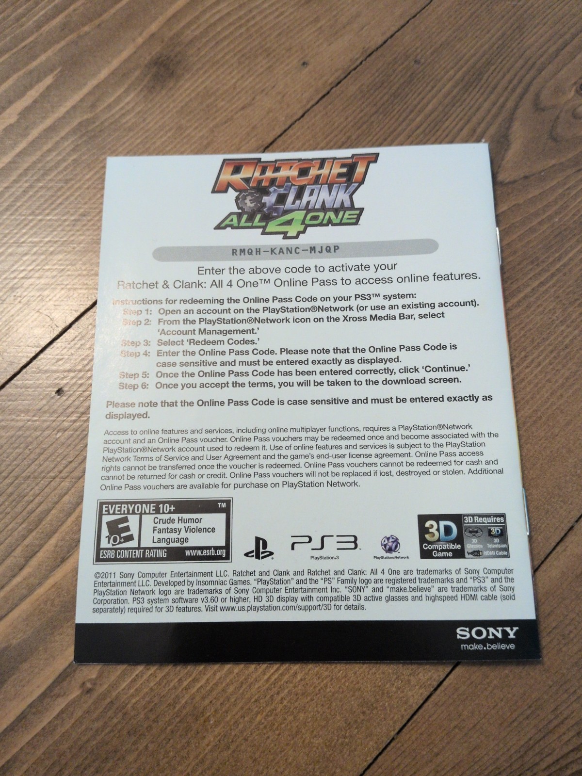 Ratchet And Clank All 4 One Playstation 3 PS3 Complete CIB Reservable Cover