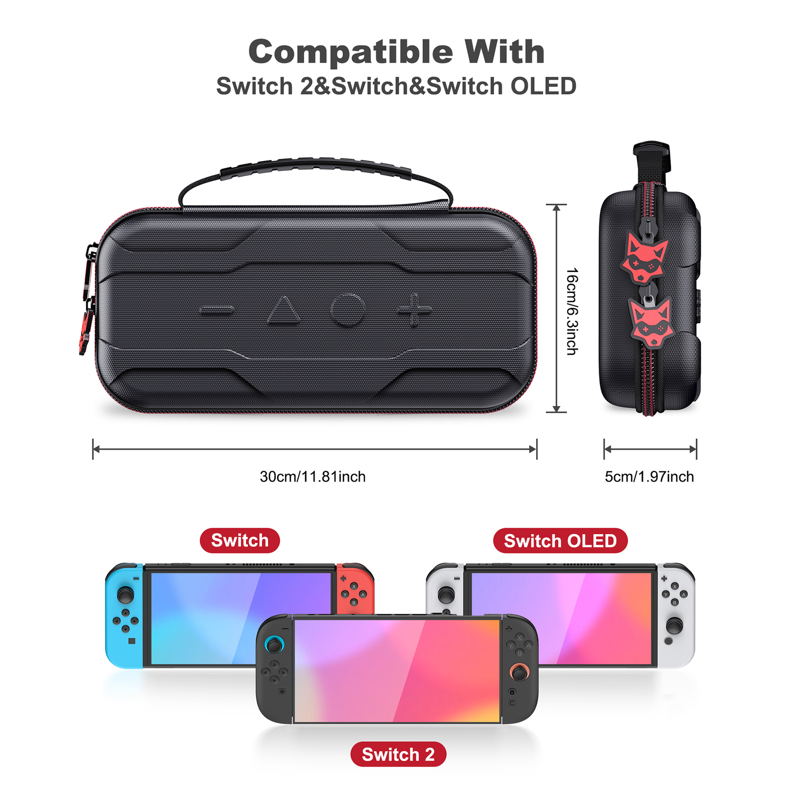 4 IN 1 for Nintendo Switch 2 Accessories w/Carrying Case Screen Protectors+Cover