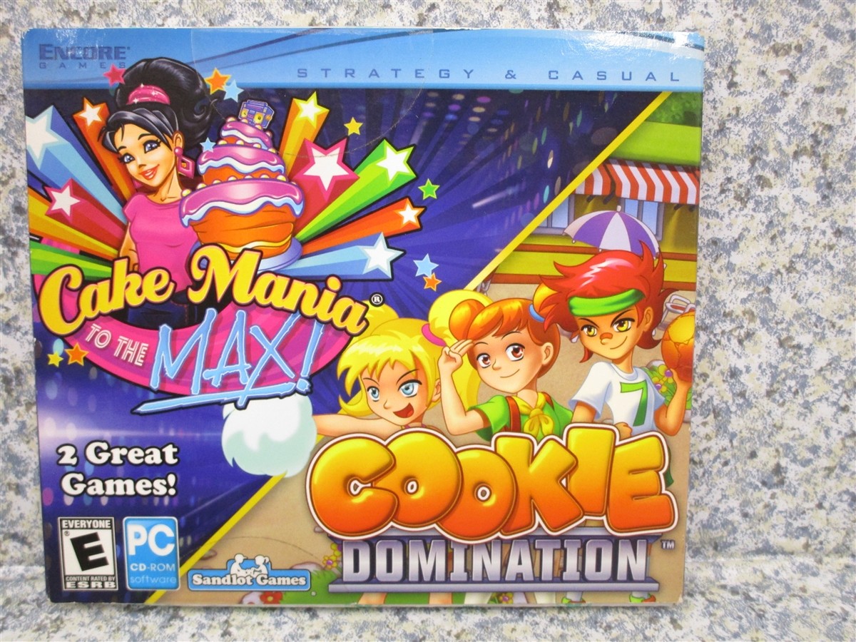 Video Game PC Cake Mania to the MAX & Cookie Domination NEW SEALED