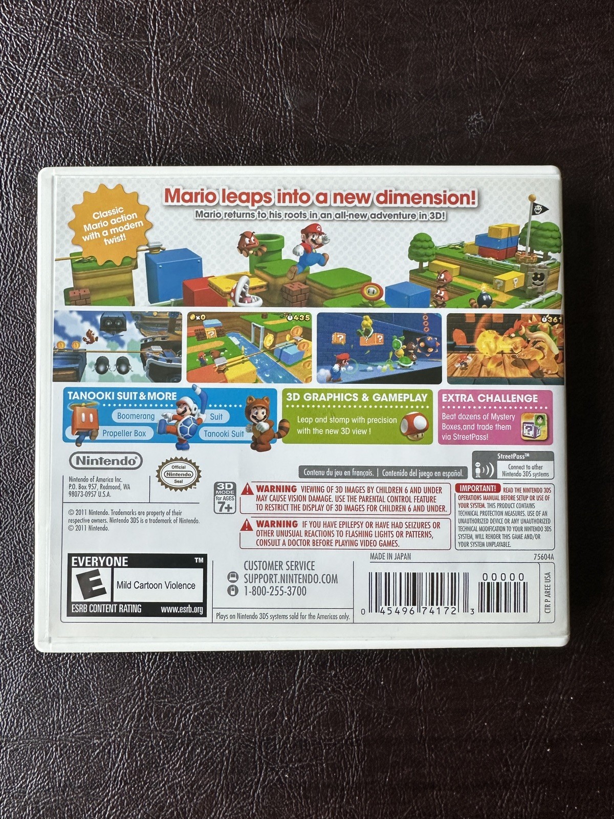 Super Mario 3D Land (Nintendo 3DS) Tested & Working