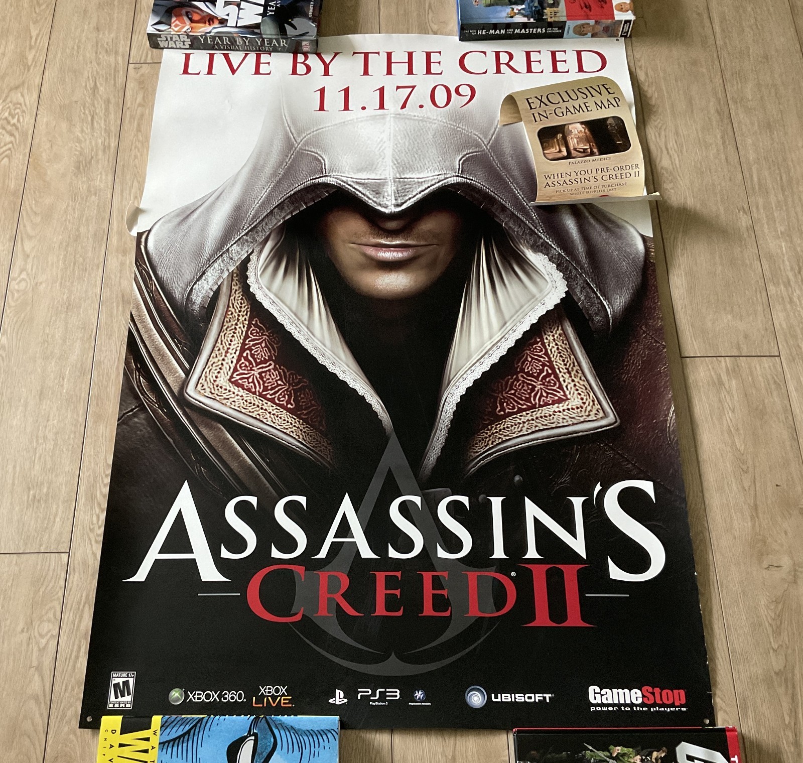 Assassin’s Creed II 2009 HUGE Store Display Sign Video Game Promo 33×48 Banner