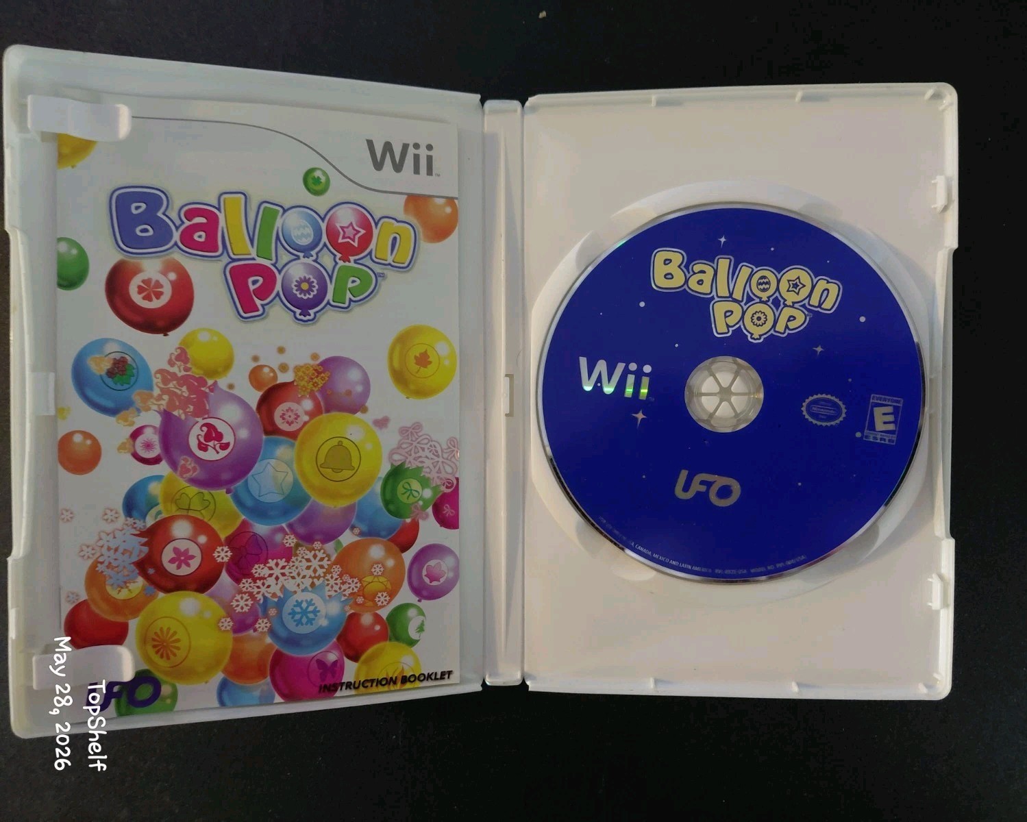 UFO Interactive Balloon Pop Nintendo Wii 2007 Puzzle Game E NTSC-U/C Manual