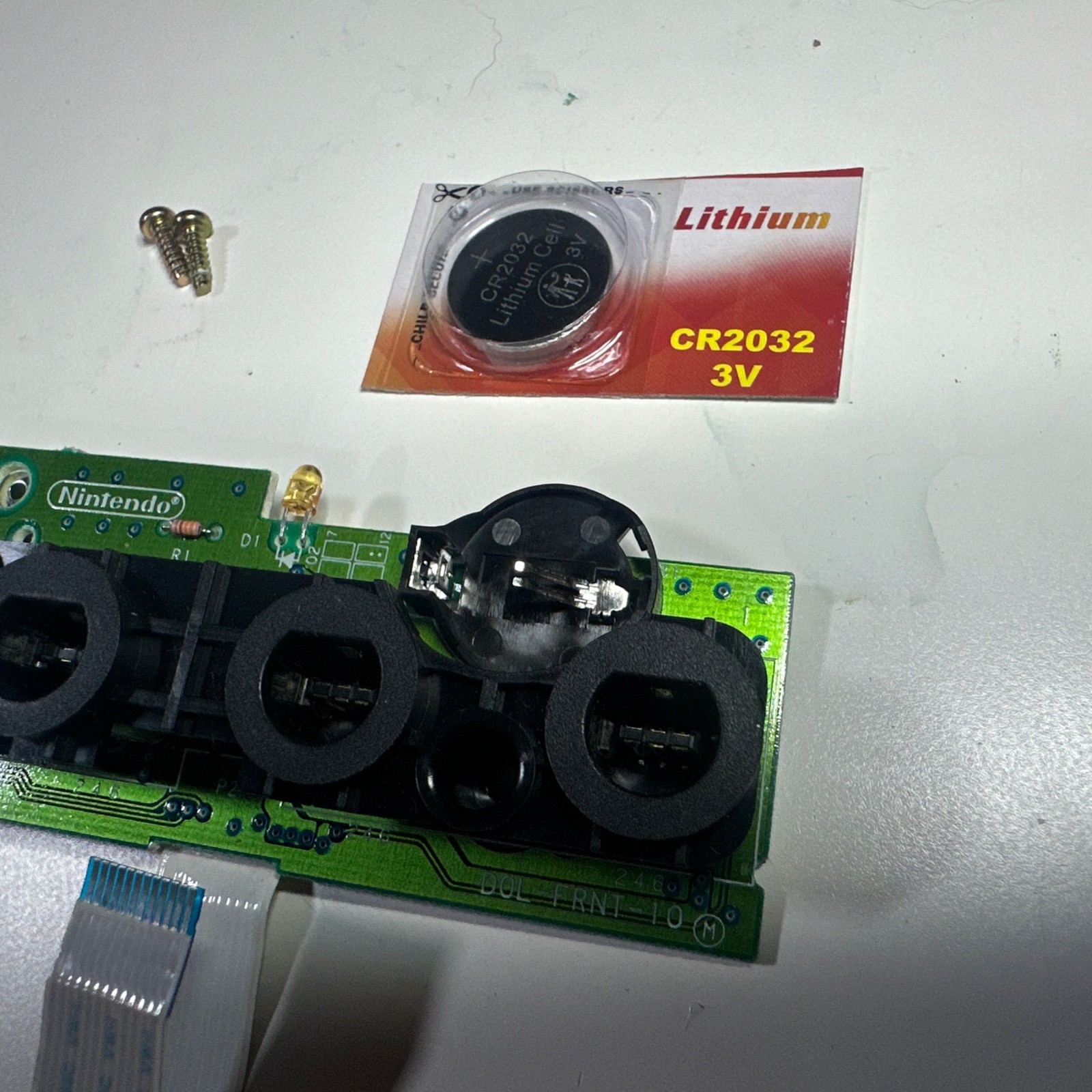 Nintendo GameCube OEM Controller Port Assembly with Battery Holder